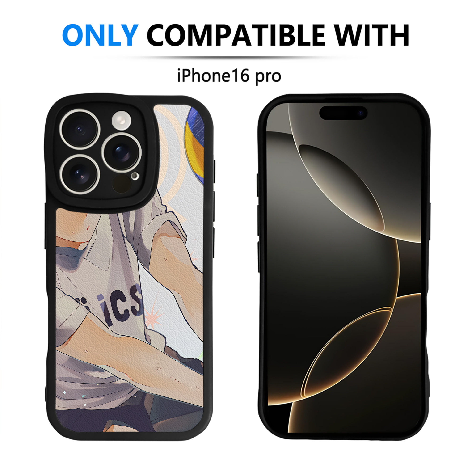 （画像用） ハイキュー!! Haikyu!! 【iPhone 16シリーズ対応】シリコンスマホケース（レザー調） 材質：シリコン
